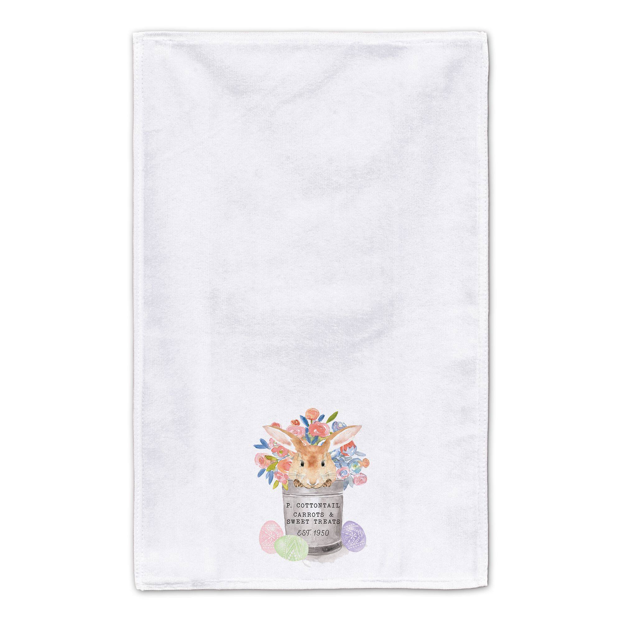 Cottontail Flowers Tea Towel - Set of 2